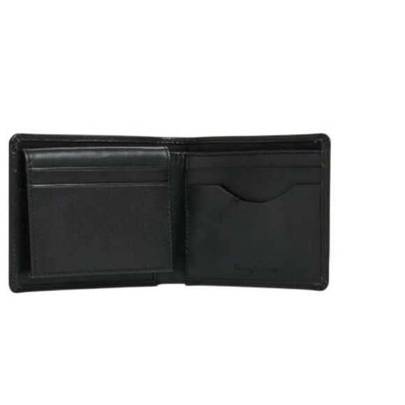 Tommy Bahama Mens Black Leather Lace Details Bifold Wallet Gift Box NEW